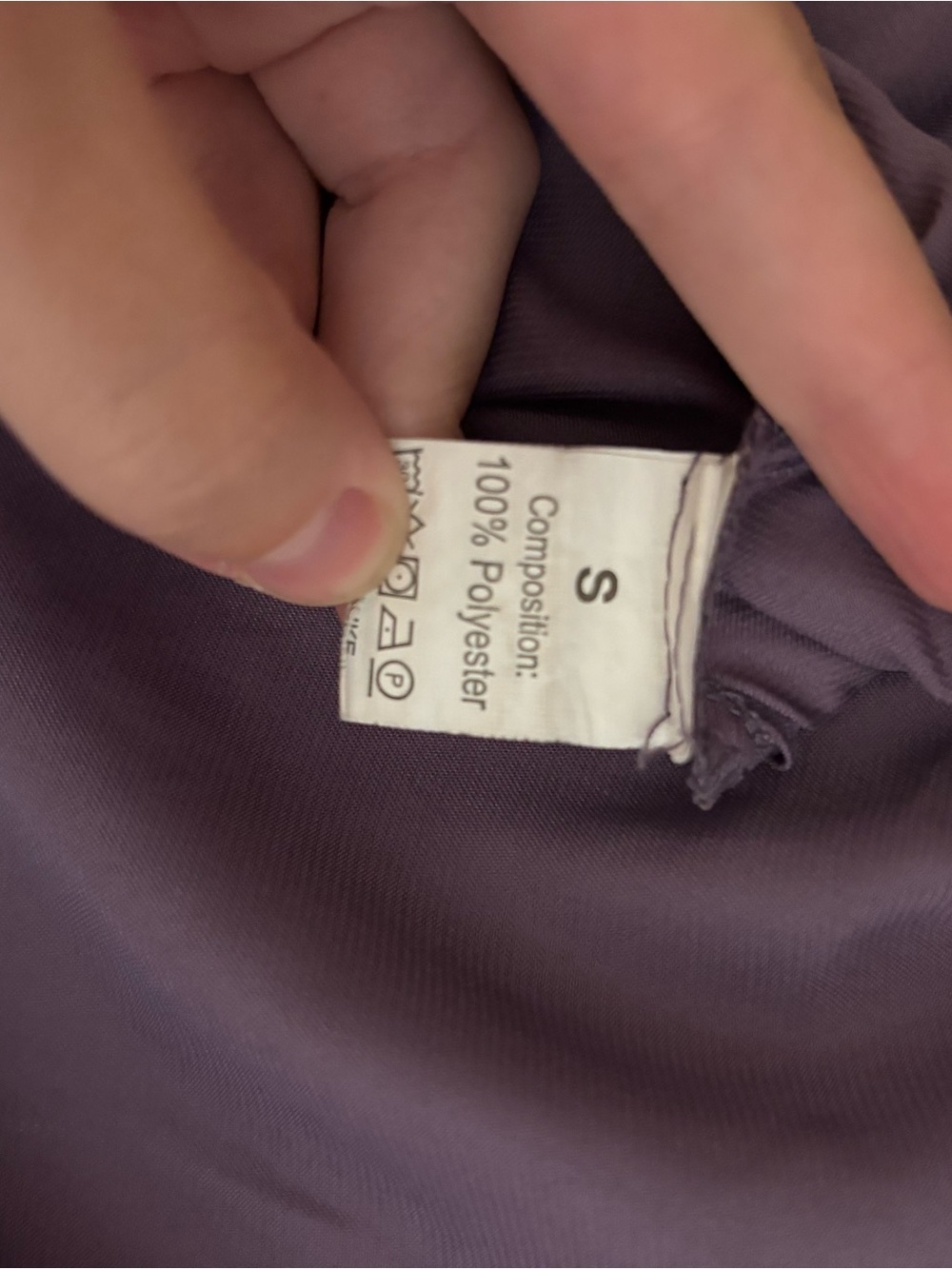 Lace-Trim Satin Slip Dress in Deep Purple - Picture 2 of 2